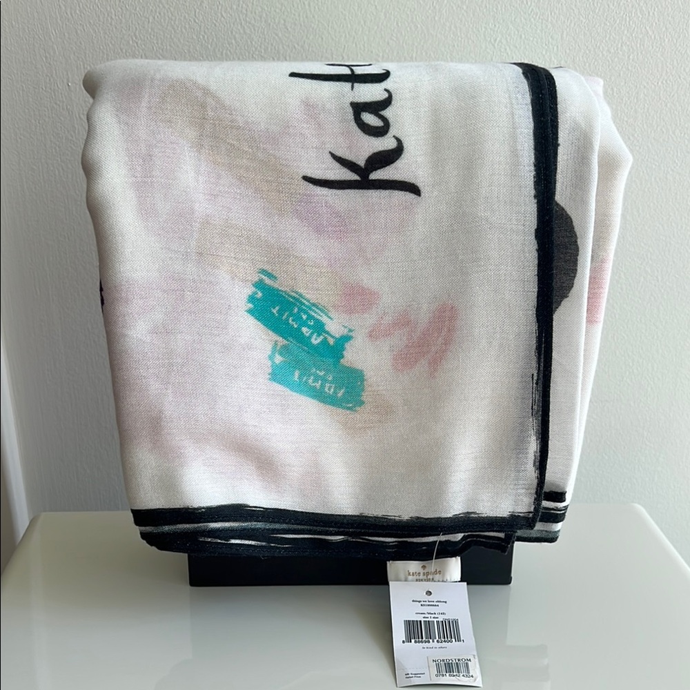 Kate Spade - NWT  "things we love" oblong scarf
